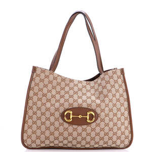 Gucci Horsebit Tote Gg Canvas With #254867G14B